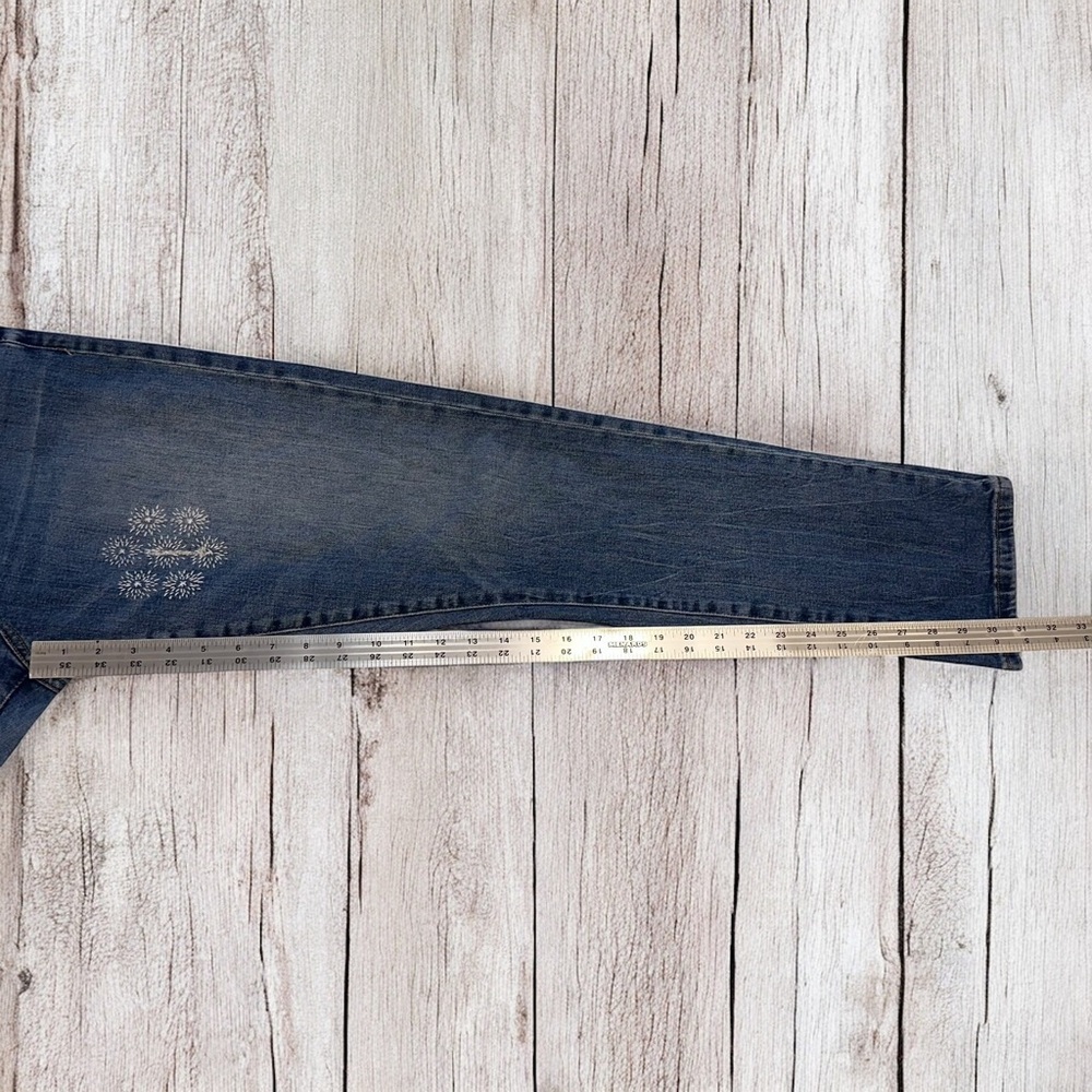 Anthropologie Pilcro & The Letterpress Slim Boyfriend Blue Denim Jeans 31 Tall - Picture 9 of 10